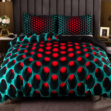 Load image into Gallery viewer, 3D Y2K Stereoscopic Quilt Doona Duvet Cover Pillow Case Set with Dense Holes Pattern