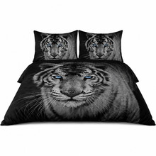 Load image into Gallery viewer, White Tiger Quilt Doona Duvet Cover Pillow Case Set