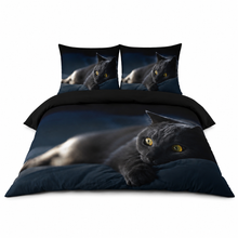 Load image into Gallery viewer, Cat Lying Down Quilt Doona Duvet Cover Pillow Case Set
