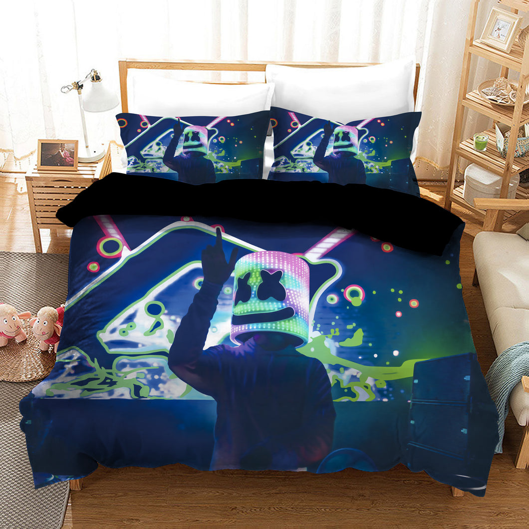 DJ Marshmello Quilt Doona Duvet Cover Pillow Case Set