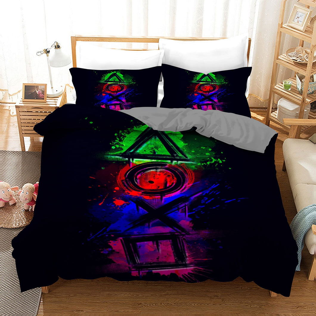 PS Gamer Quilt Doona Duvet Cover Pillow Case Set