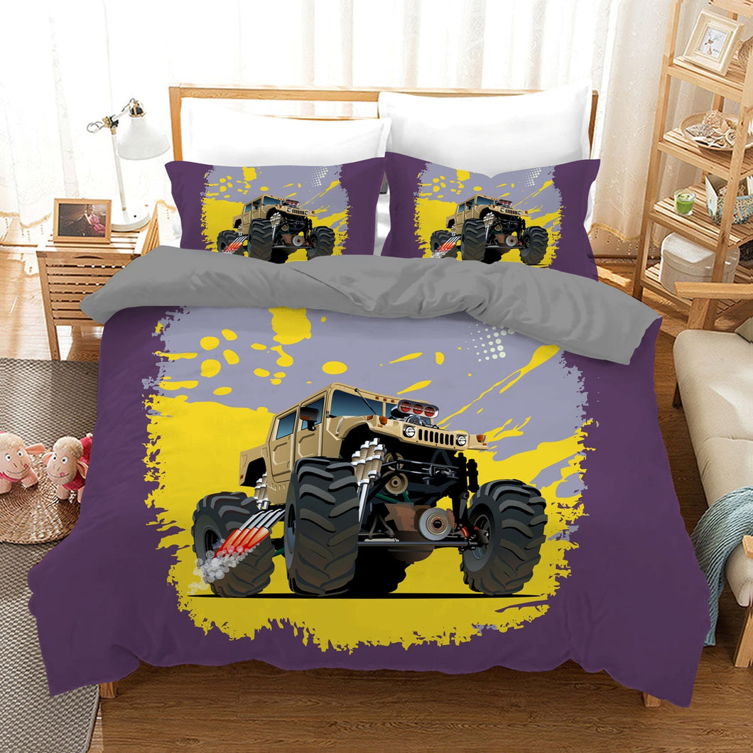 Hummer H1 Truck Quilt Doona Duvet Cover Pillow Case Set