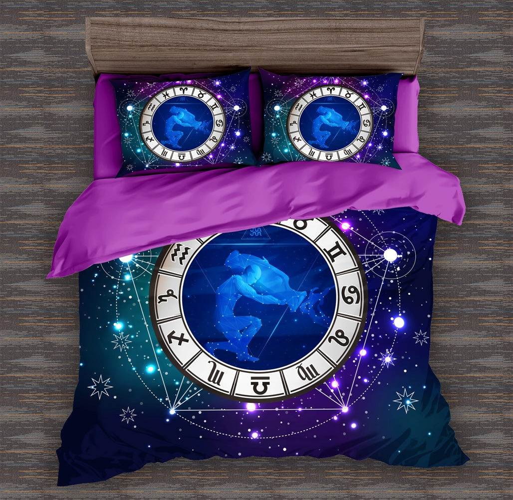 Constellation Aquarius (Water Carrier) Quilt Doona Duvet Cover Pillow Case Set
