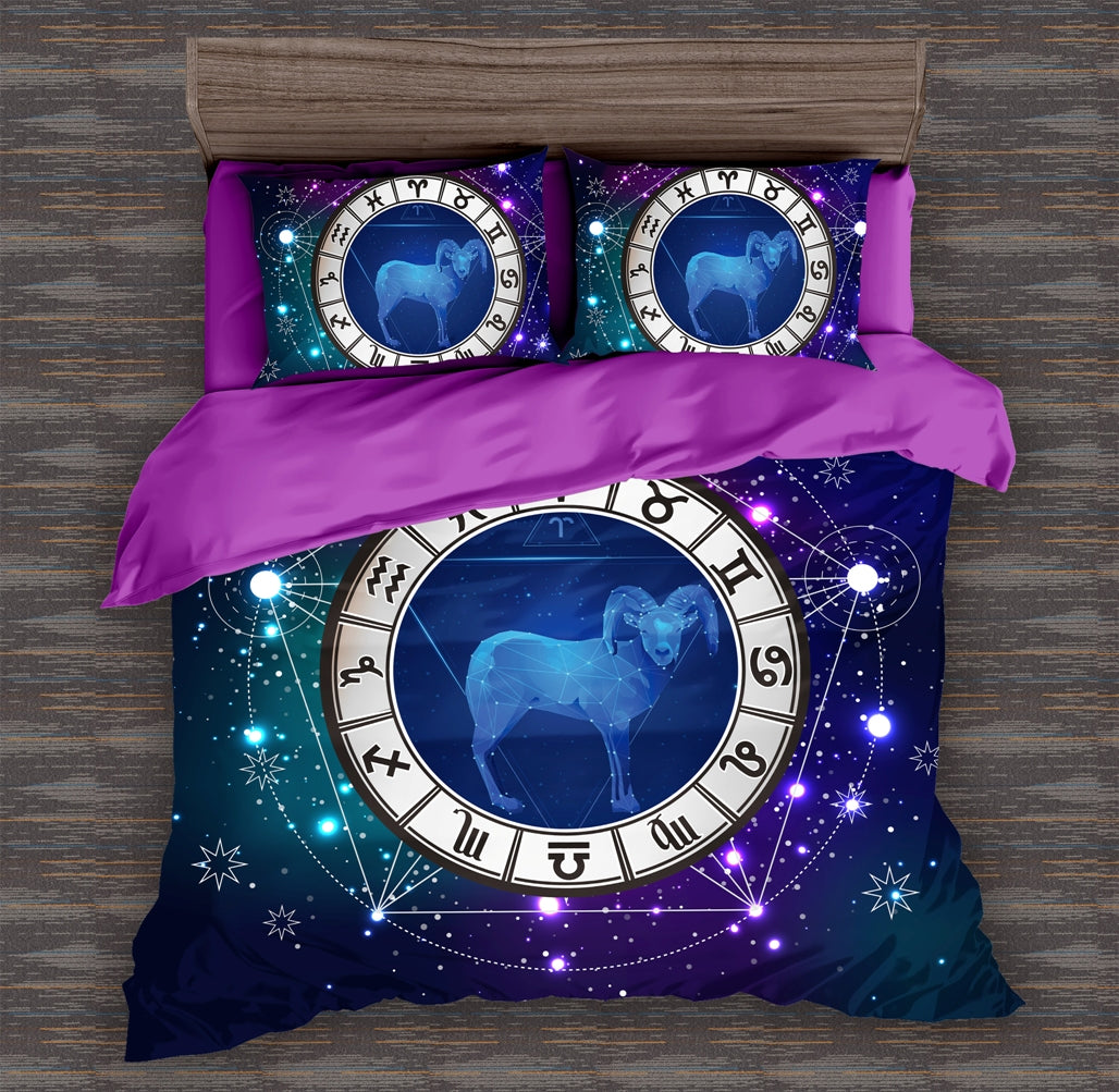 Constellation Aries (Ram) Quilt Doona Duvet Cover Pillow Case Set