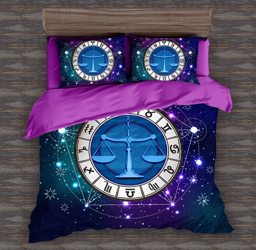 Constellation Libra (Scales) Quilt Doona Duvet Cover Pillow Case Set