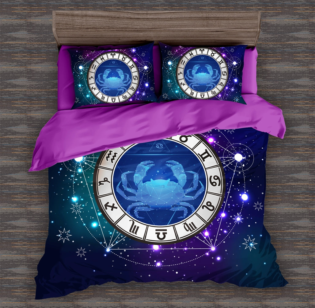Constellation Cancer (Crab) Quilt Doona Duvet Cover Pillow Case Set