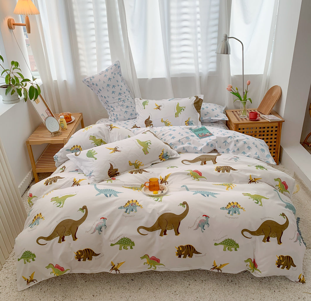 Dinosaurs Quilt Doona Duvet Cover Pillow Case Set