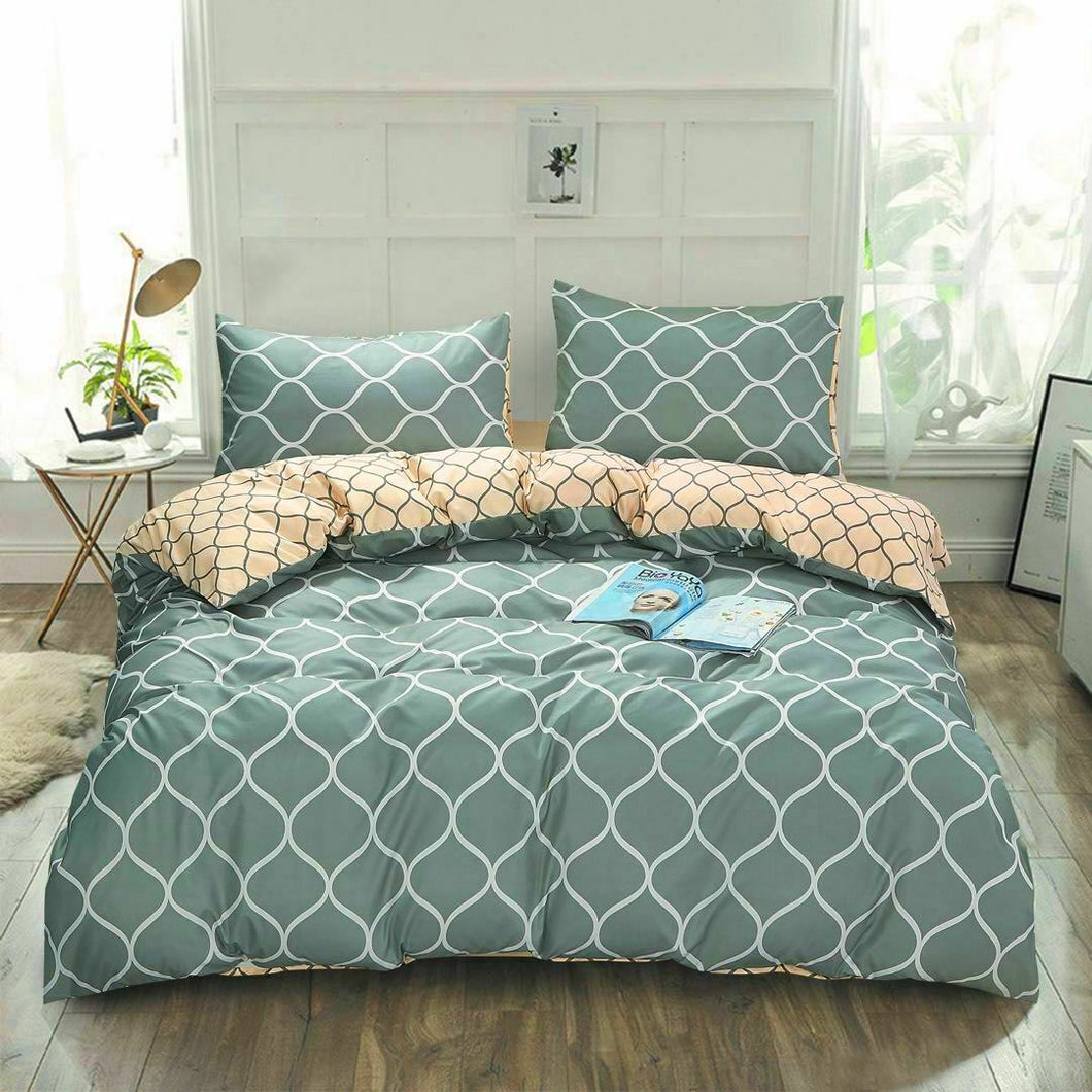 Netting Quilt Doona Duvet Cover Pillow Case Set